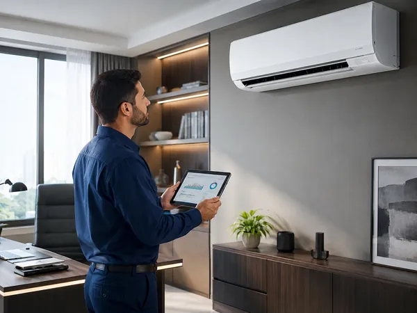Avaliação de ar-condicionado com consumo de energia acima do esperado