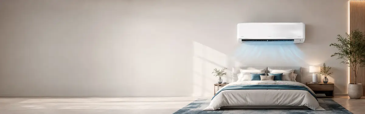 Ar-condicionado climatizando uma sala de reunião corporativa