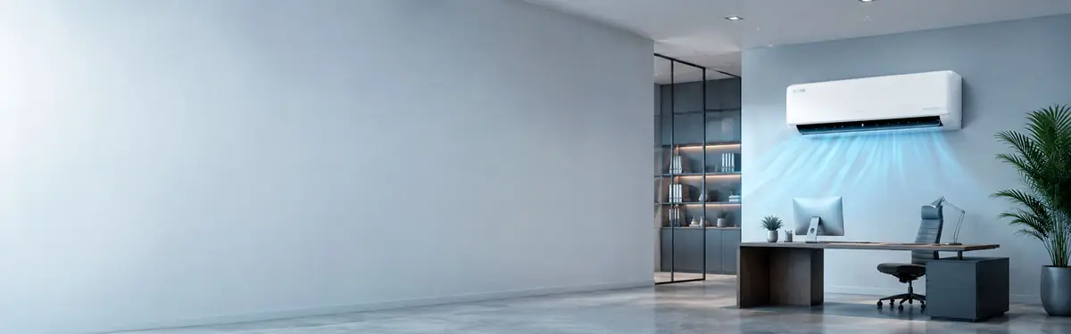 Ar-condicionado split em recepção de clínica